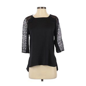 BCBG open-back lace blouse